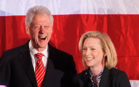 Kirsten Gillibrand, with Bill Clinton - Credit: AP