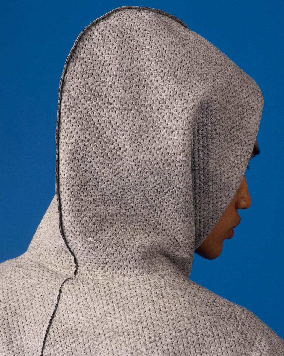 The Nike Forward hoodie is based on nonwoven technology.