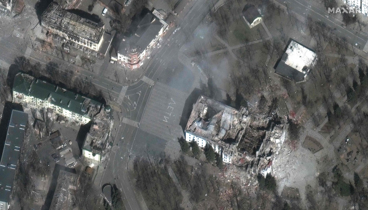 Image: Mariupol theater satellite image (Maxar Technologies / AFP - Getty Images)