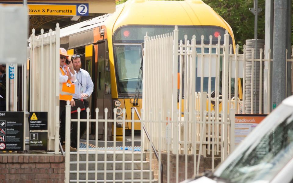 The scene at Richmond Train Station in Sydney - REUTERS