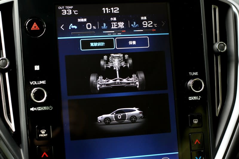 11.6吋中控螢幕提供直覺介面，及支援Apple CarPlay/Android Auto與倒車顯影和各種車輛資訊。