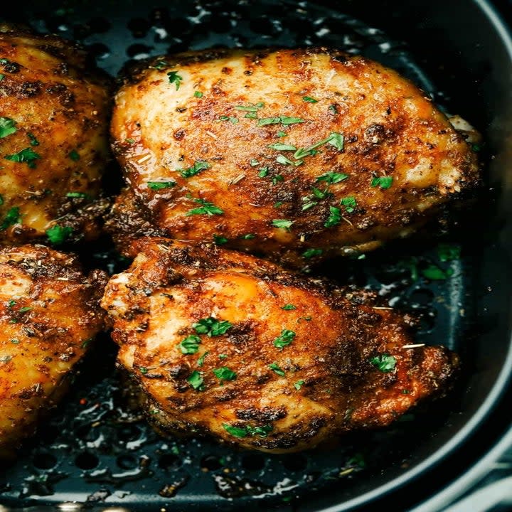 Chicken thighs in the air fryer.