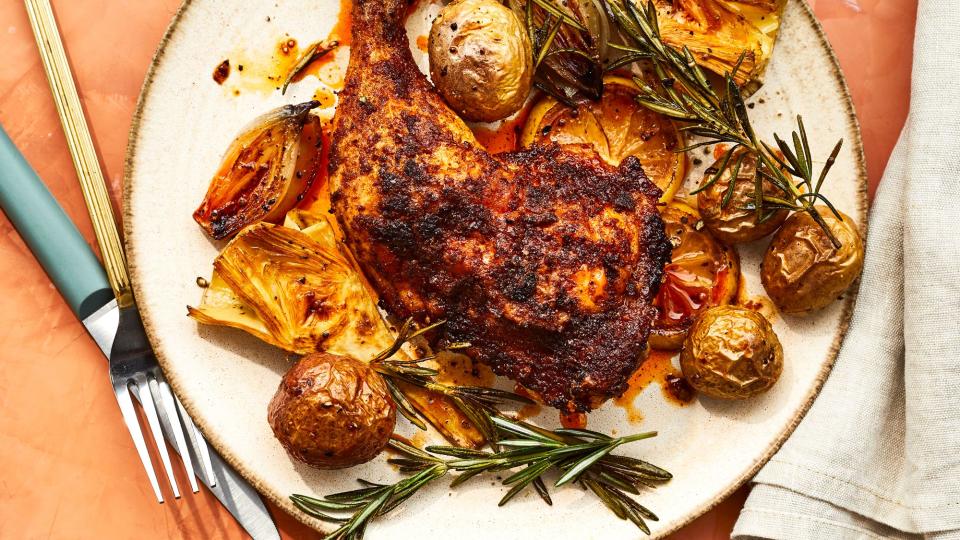 Rosemary Roasted Chicken with Artichokes and Potatoes