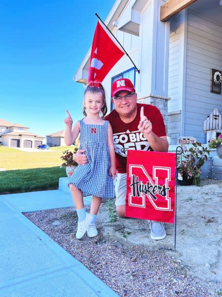 PHOTO: Austyn and her grandfather Steve Guenther share a close relationship. They regularly attend football games together and also love to cook together, according to Austyn's mom. (Courtesy Kelsey Woolverton)
