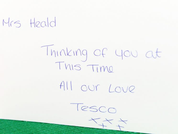 The note that Tesco sent Linda [SWNS]