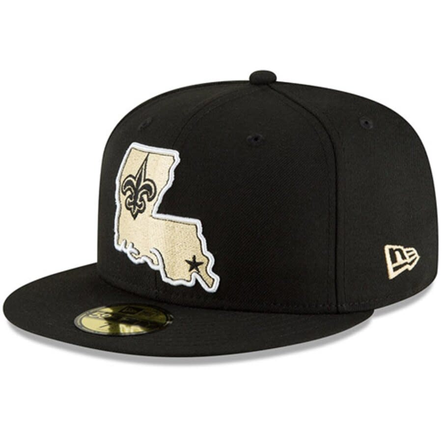 Men's New Era Black New Orleans Saints Omaha 59FIFTY Hat