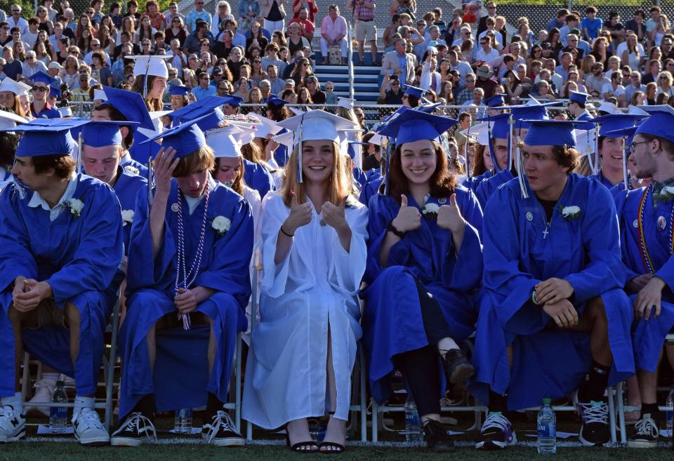Oyster River High School held a commencement ceremony for its Class of 2022 on Friday, June 10, 2022 at the high school in Durham.
