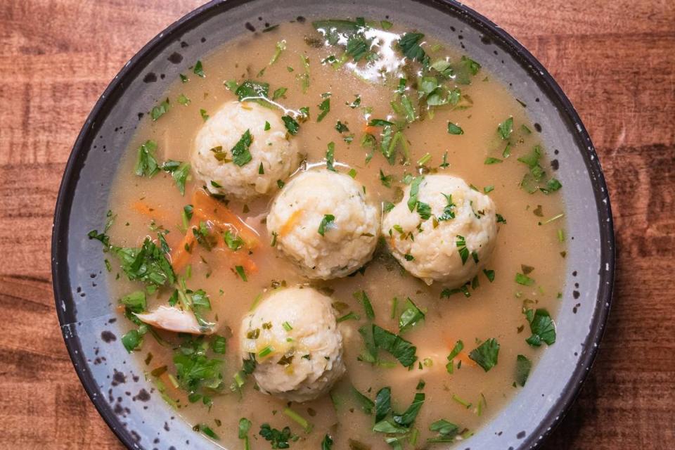 YAFO Kitchen’s Matzo Ball Soup.