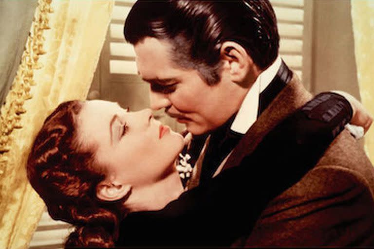 Clark Gable y Vivien Leigh como Rhett y Scarlett en Lo que el viento se llevó