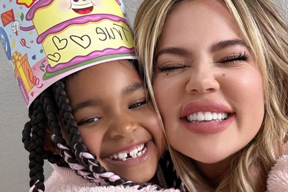 <p>KhloÃ© Kardashian/Instagram</p> True (left) and Khloé Kardashian (right)