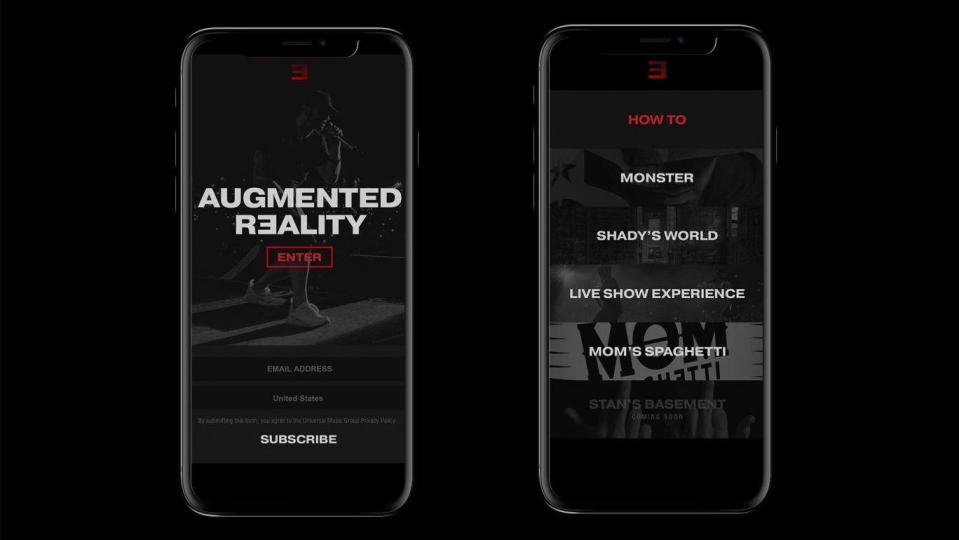 Eminem's app. (Credit: Courtesy Eminem and Drive Studios)