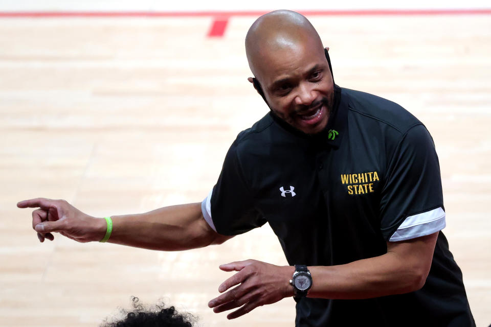 Head coach Isaac Brown of the Wichita State Shockers