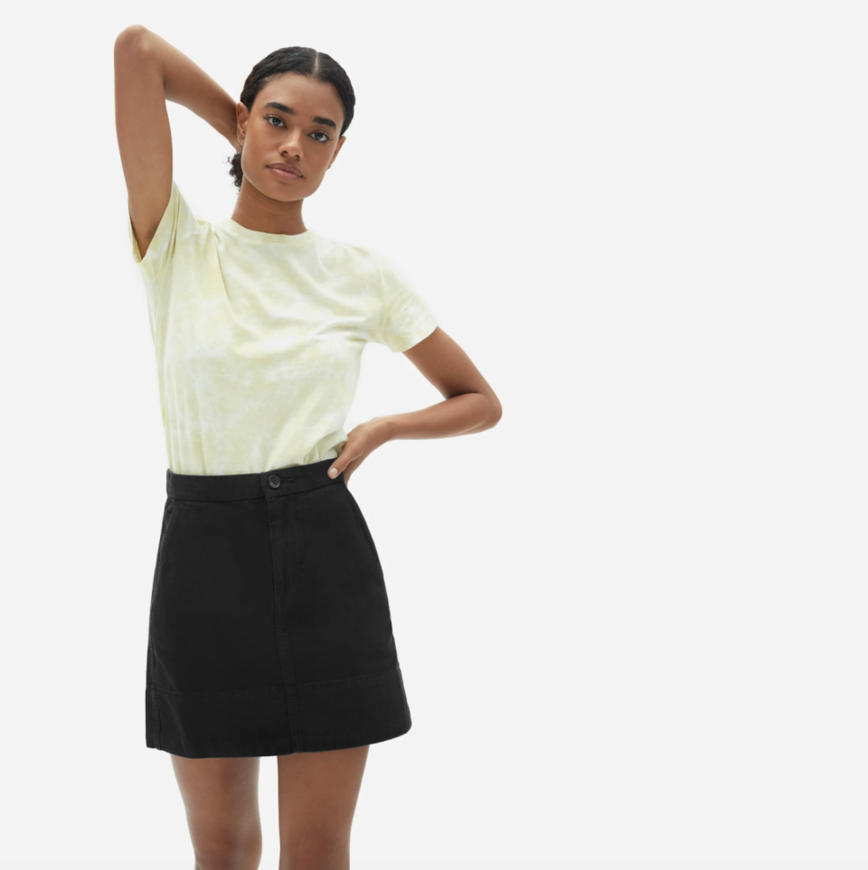 The Canvas Stamp Skirt. Image via Everlane.