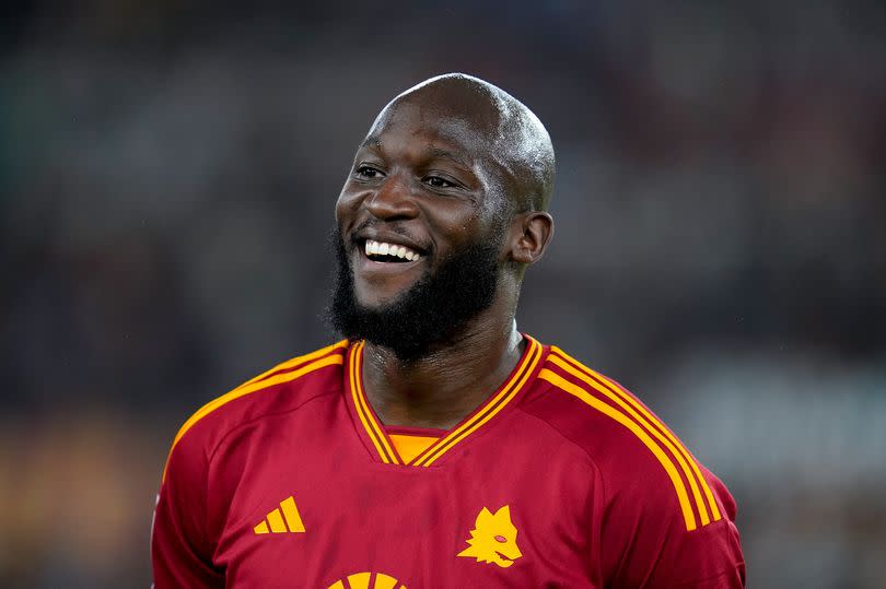 Romelu Lukaku looks on during the Serie A match between AS Roma and Genoa CFC.