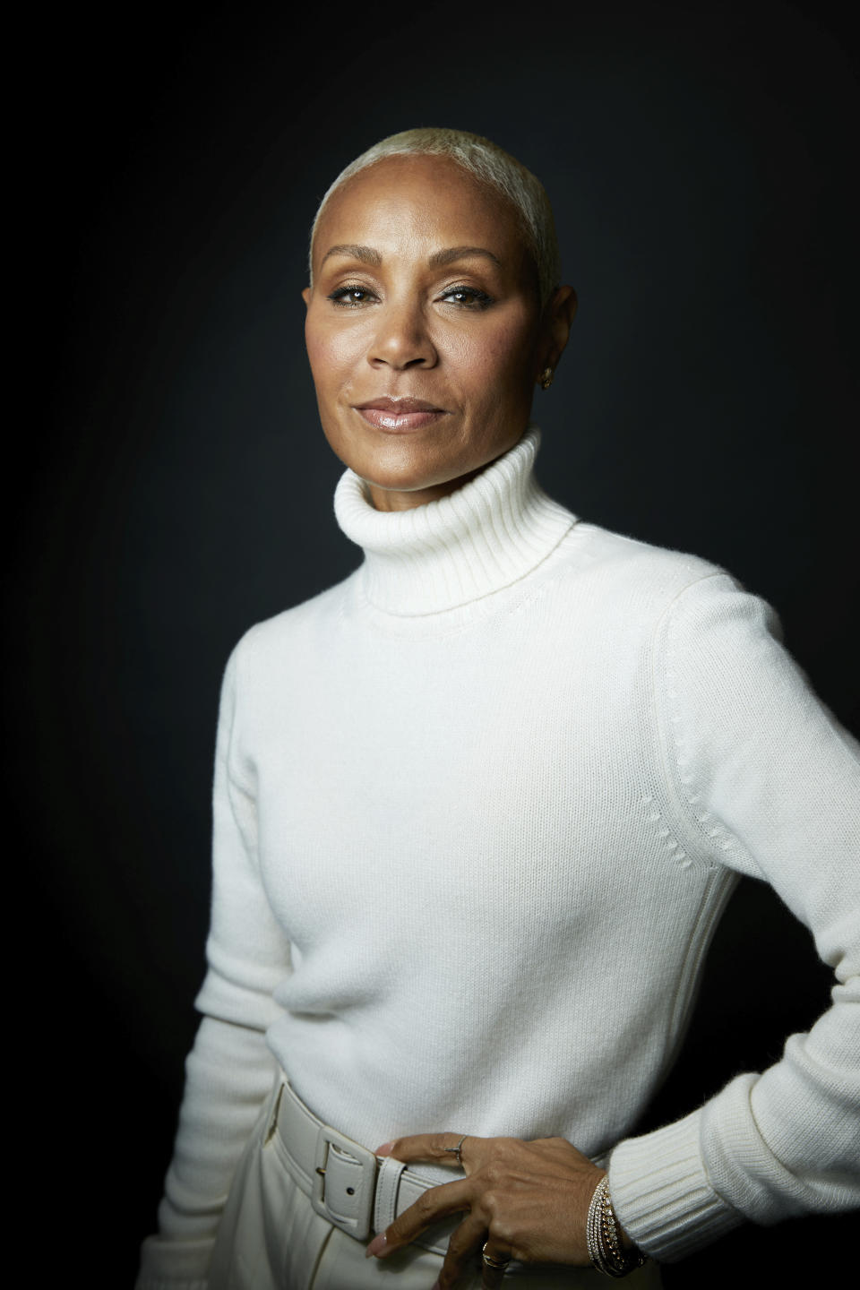 Jada Pinkett Smith posa para un retrato para promoversu libro de memorias "Worthy" el lunes 16 de octubre de 2023, en Nueva York. (Foto Taylor Jewell/Invision/AP)