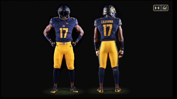 The striping on the sleeves of the jerseys looks great. (Via Cal athletics)