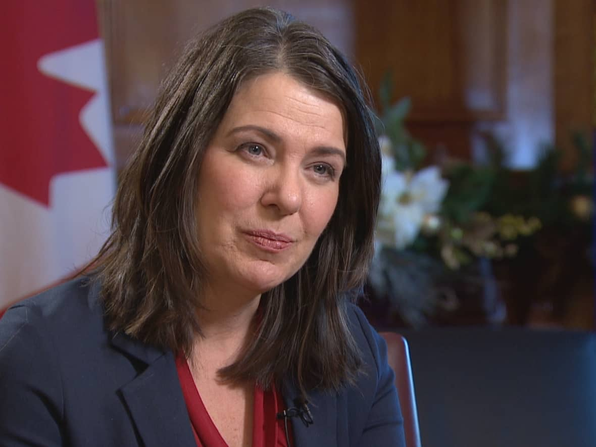 Premier Danielle Smith said Friday that she had not communicated with Crown prosecutors. (Samuel Martin/CBC - image credit)