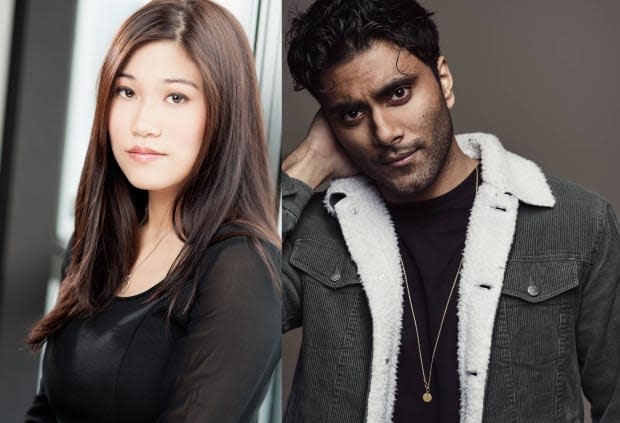 Vancouver author Lindsay Wong (left) and Vancouver-based actor Praneet Akilla, who currently appears on the CW's Nancy Drew, are two artists pushing back against Asian stereotypes. (Submitted by Lindsay Wong/Submitted by Play Agency - image credit)