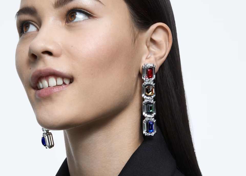 Swarovski Chroma clip earrings. (PHOTO: Swarovski Singapore)