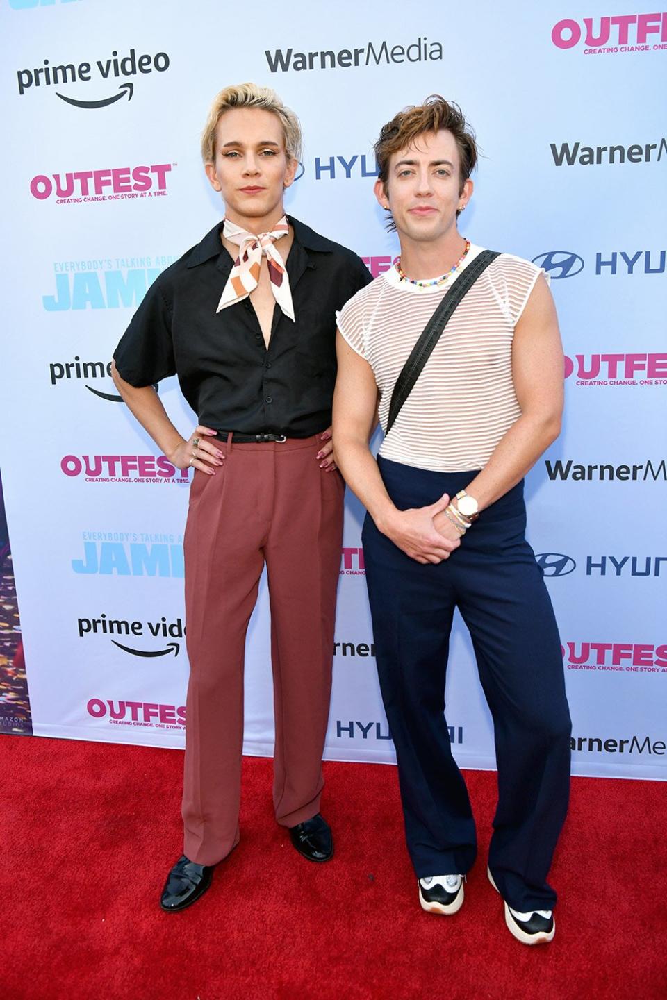 Austin P. McKenzie and Kevin McHale attend the Opening Night Premiere of "Everybody's Talking About Jamie