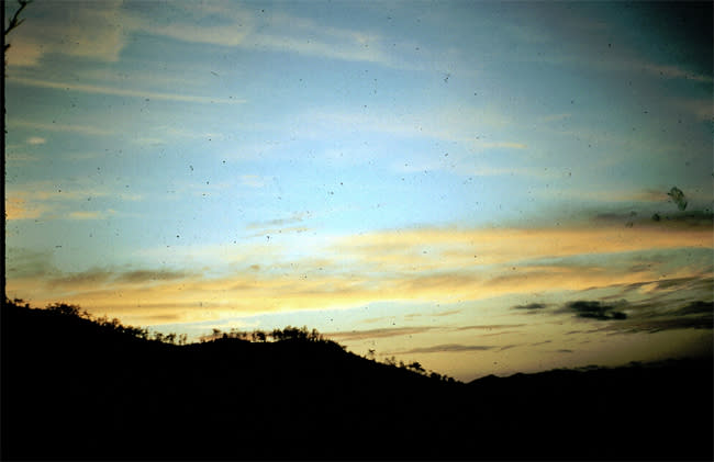 <p class="MsoNormal"><span>The silhouette of hills against the evening sky in Korea. Photo courtesy of <a href="http://www.thememoryproject.com/stories/Korea/" rel="nofollow noopener" target="_blank" data-ylk="slk:Ron Carruth;elm:context_link;itc:0;sec:content-canvas" class="link ">Ron Carruth</a> and <a href="http://www.thememoryproject.com" rel="nofollow noopener" target="_blank" data-ylk="slk:Historica-Dominion Institute;elm:context_link;itc:0;sec:content-canvas" class="link ">Historica-Dominion Institute</a>.</span></p>
