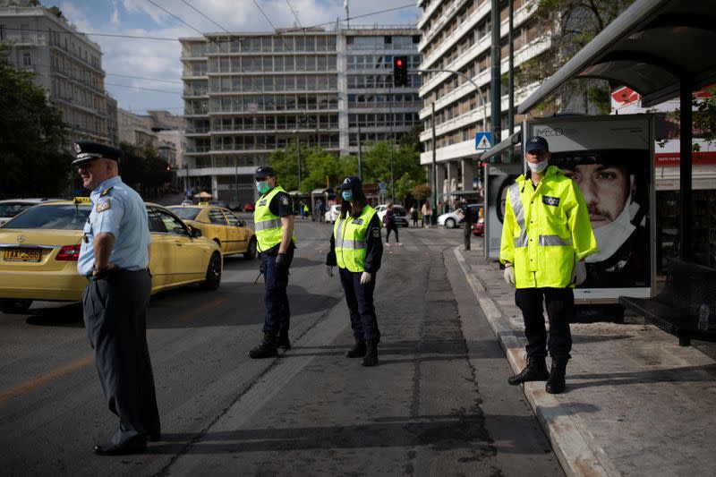 Easing of a nationwide lockdown against the spread of coronavirus disease (COVID-19), in Athens