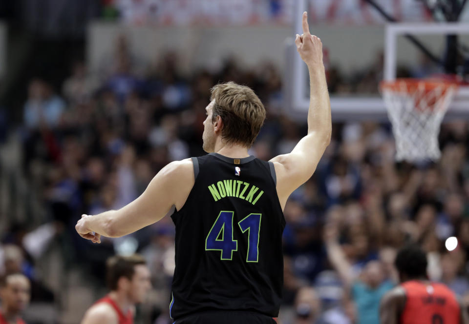 Mavericks forward Dirk Nowitzki, 39, is expected to be back next season. (AP)