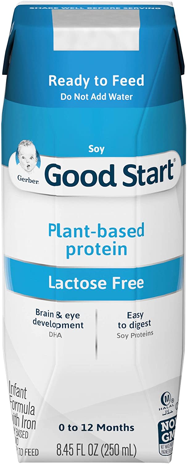 Gerber Good Start Ready to Feed Baby Formula, Soy, Lactose Free, 8.45 Ounce (Pack of 16)