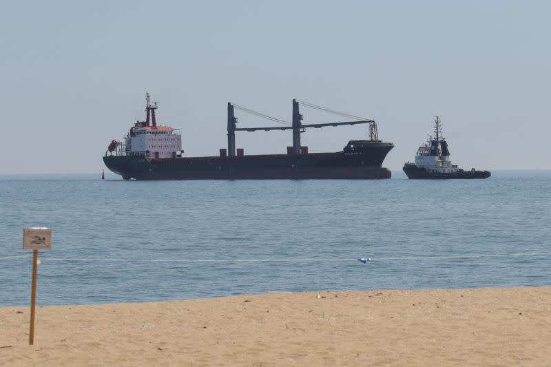 The general cargo ship Fulmar S arrives to the sea port in Chornomorsk