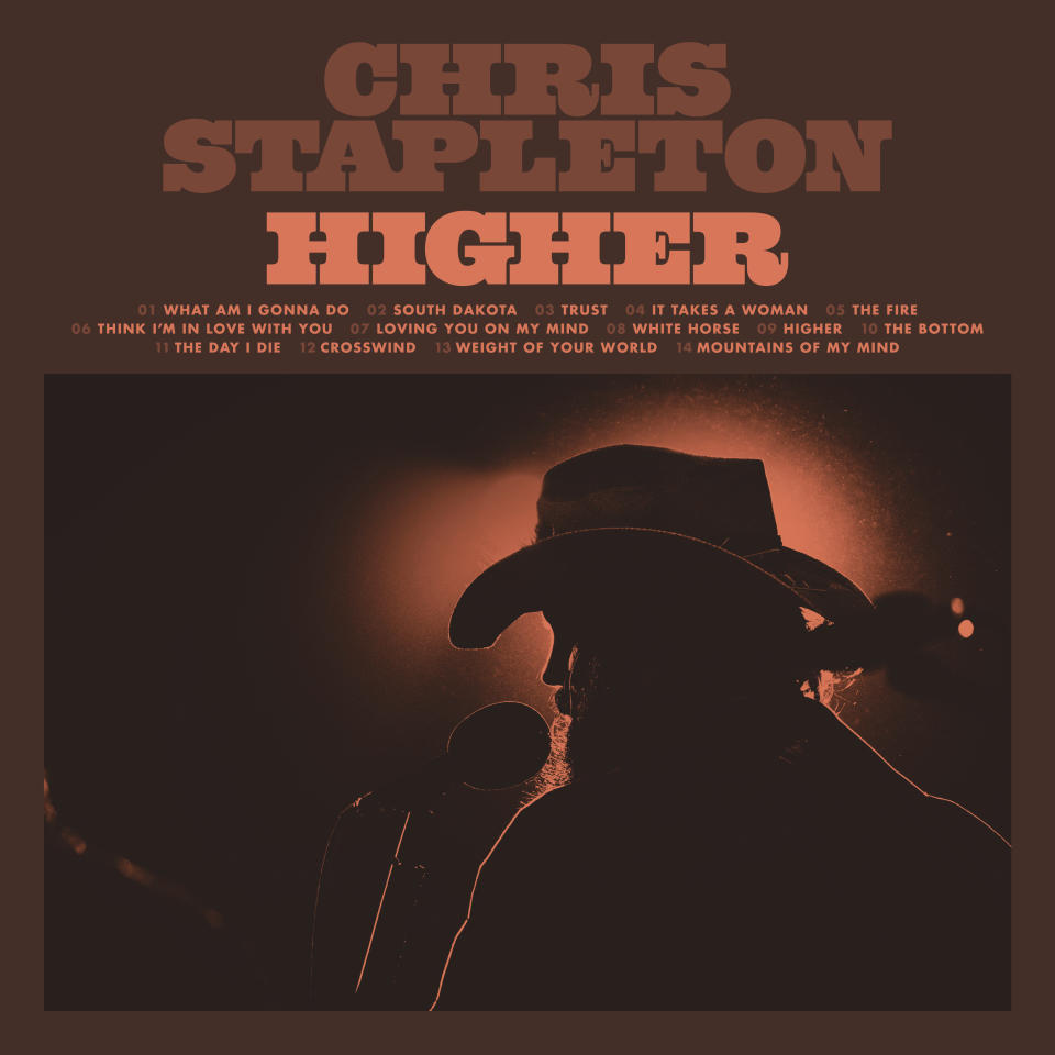 This cover image released by Mercury Nashville/UMG shows album art for "Higher" by Chris Stapleton. (Mercury Nashville/UMG via AP)