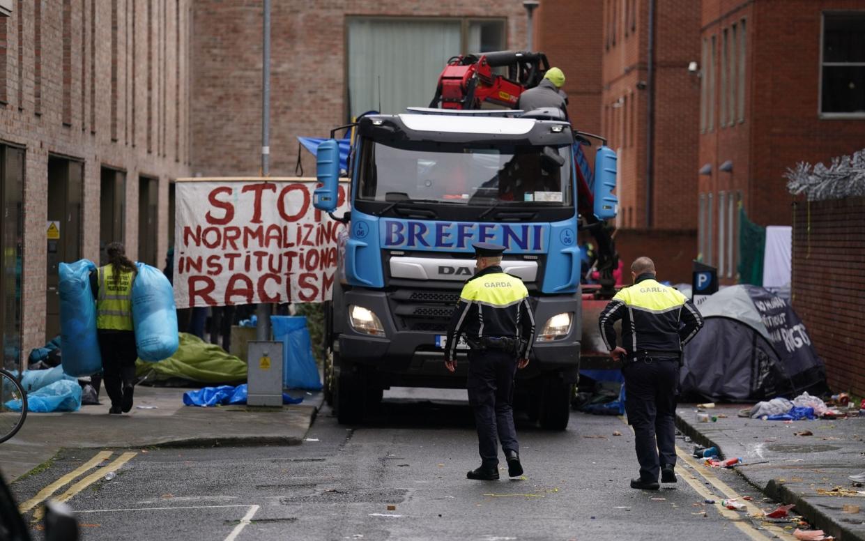 The people had been camping outside the International Protection Office on Mount Street for months