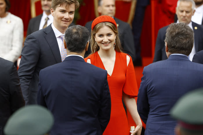 Delphine de Bélgica, de nuevo junto a la familia real en la Fiesta Nacional