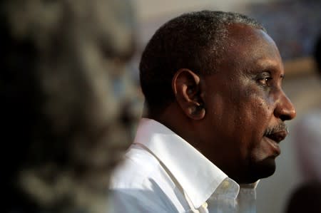 FILE PHOTO: Sudan People?s Liberation Movement (SPLM) north's secretary general Yasir Arman speaks during a joint news conference with Malik Agar, head of the northern branch of SPLM, in Khartoum