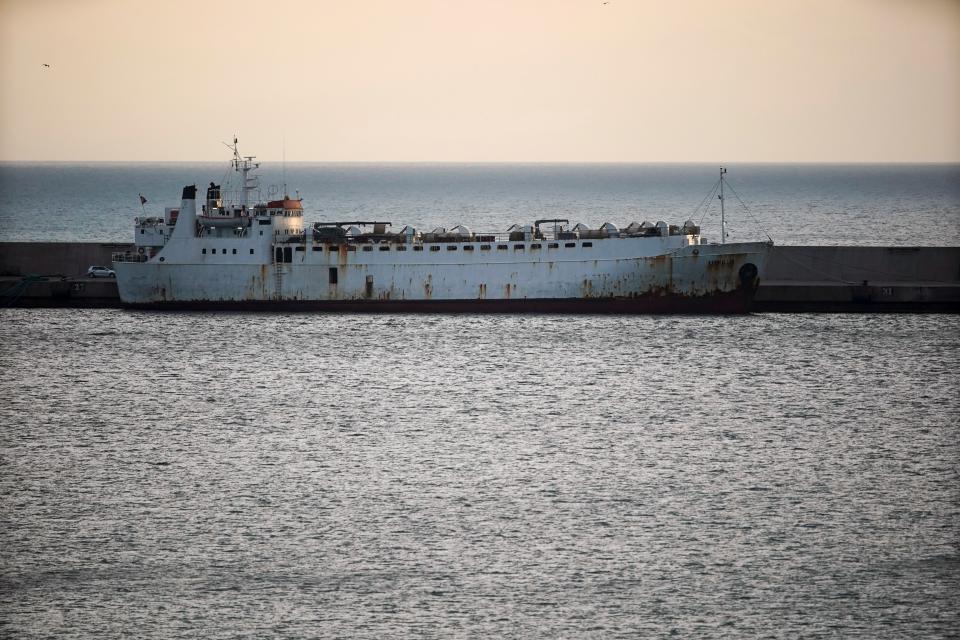 The ‘Karim Allah’ docked in Cartagena, SpainReuters