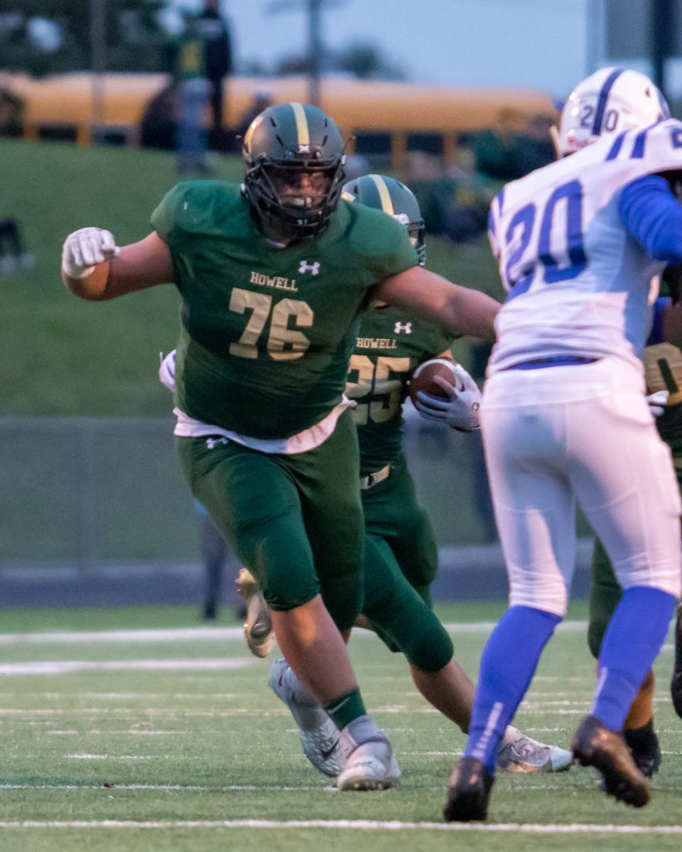 Grant Porter's blocking helped Howell average 195 rushing yards per game his senior year.