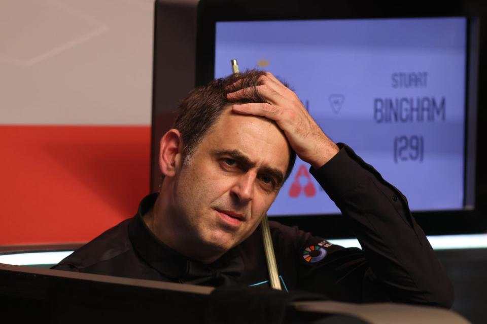 Ronnie O’Sullivan was knocked out of the World Championship (Getty Images)