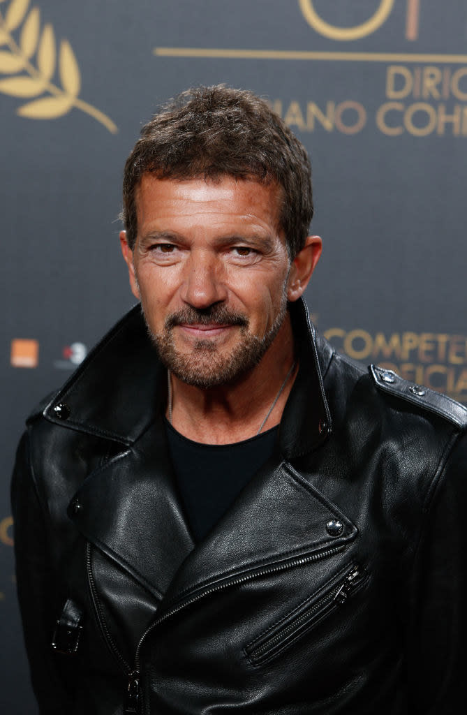 Banderas at the "Official Competition" premiere