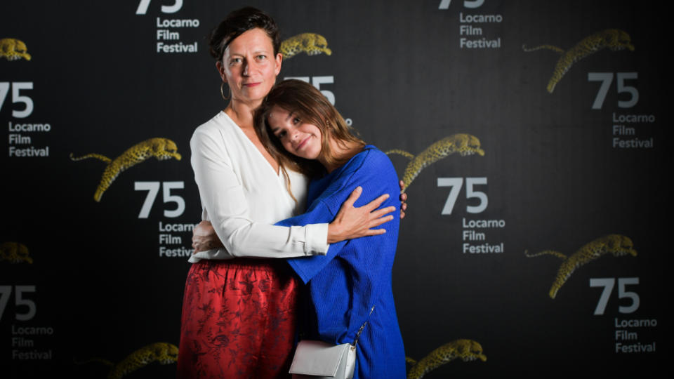 Director Julie Lerat-Gersant and actor Pili Groyne - Credit: Courtesy of Locarno Film Festival/Ti-Pres