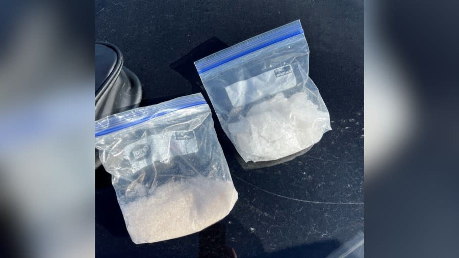 A photo of seized illegal drugs from a traffic stop on 1300 South 300 West. Courtesy Salt Lake City Police Department