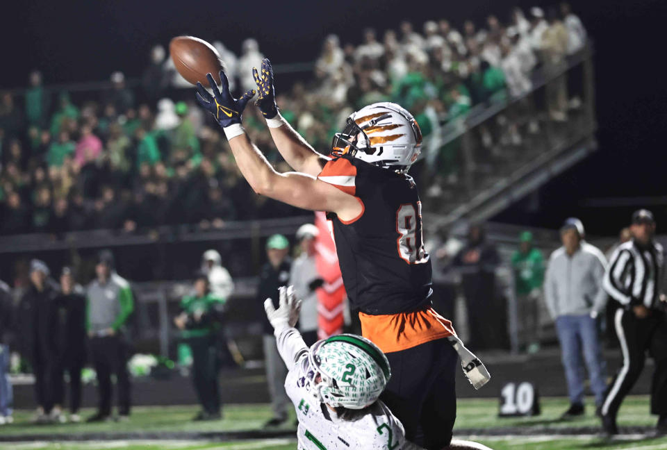 Anderson tight end Jack Sammarco (87) in action during a playoff game vs. Harrison.