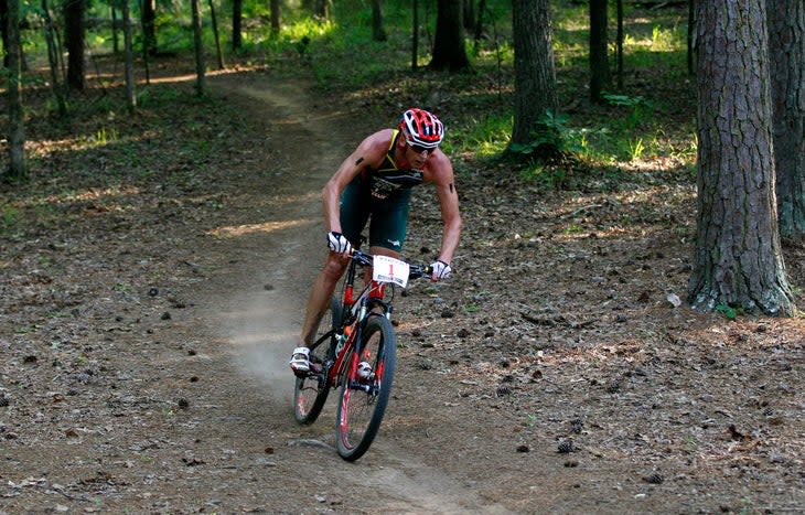 Conrad Stoltz of South Africa rides during the 2012 ITU World Triathlon Alabama Elite Men's race on May 19, 2012 in Birmingham, Alabama.