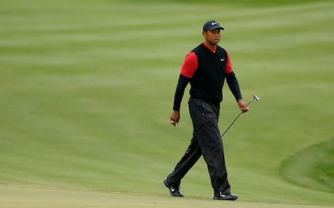 Tiger Woods of the United States looks on on the second green during the final round of The PLAYERS Championship - Credit: Getty Images