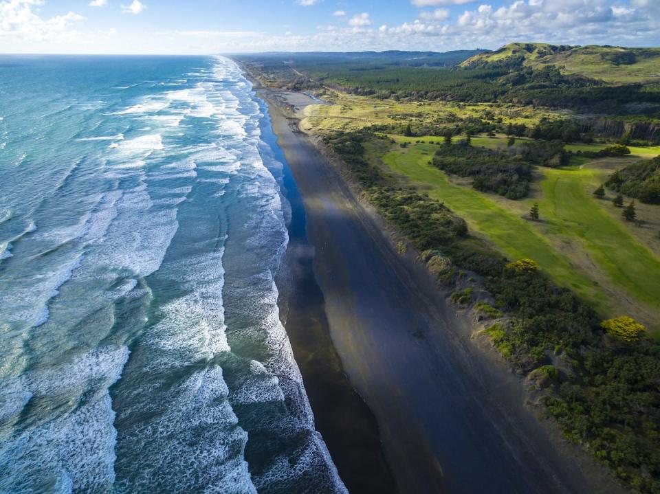 black sand beaches