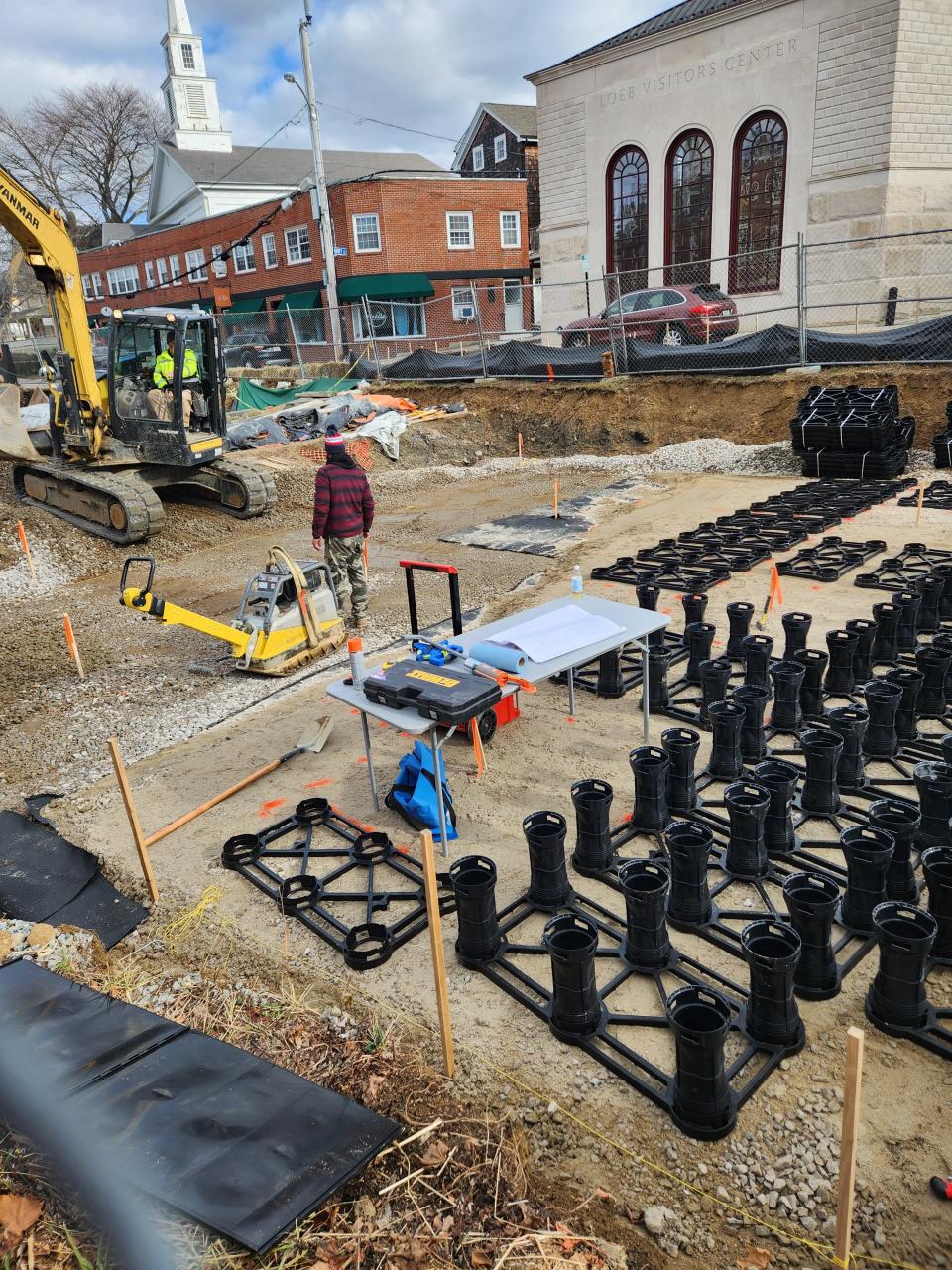 Construction of Spring Park in Newport is underway, as seen in this January 2023 photo.