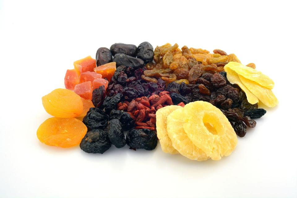 <p>Of course dried fruit is still full of nutrients, but it can be much higher in sugar than fresh fruit. Plus, certain varieties like cranberries are often dried with extra sugar added to them so they taste super sweet.</p>