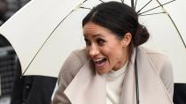 <p> Meghan Markle is glamorous, talented and charitable - but, just like the rest of us, she's not immune to being the subject of a humorous candid snap. </p> <p> Whatever this photo was capturing, at least Meghan can rest assured that her trademark sweeping bun was still looking flawless. </p>