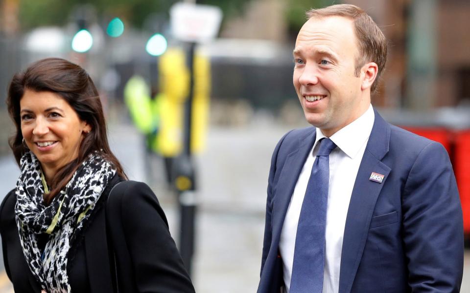 Matt Hancock with his former aide, Gina Coladangelo - PHIL NOBLE/REUTERS