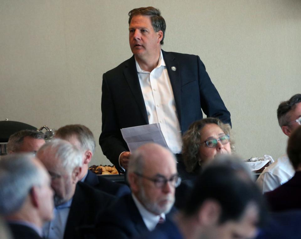 Gov. Chris Sununu at the New Hampshire Offshore Wind Summit Tuesday, Sept. 27 in Portsmouth.