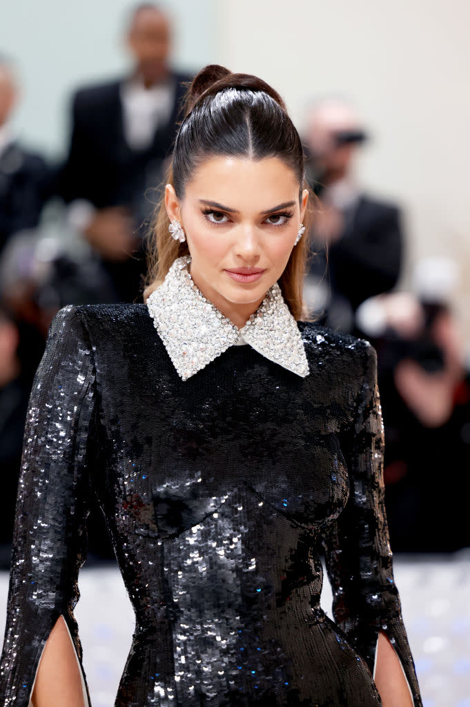 NEW YORK, NEW YORK - MAY 01: Kendall Jenner attends The 2023 Met Gala Celebrating 'Karl Lagerfeld: A Line Of Beauty' at The Metropolitan Museum of Art on May 01, 2023 in New York City. (Photo by John Shearer/WireImage)