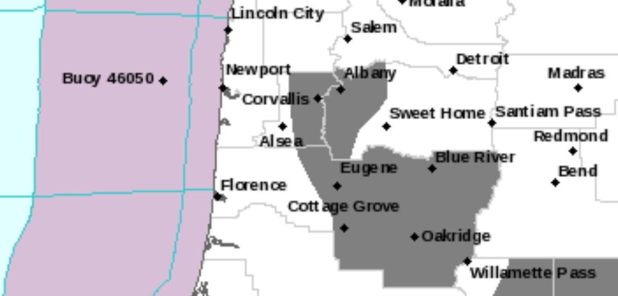 An air stagnation advisory was issued for parts of Lane County on Tuesday morning, lasting through Thursday at noon.